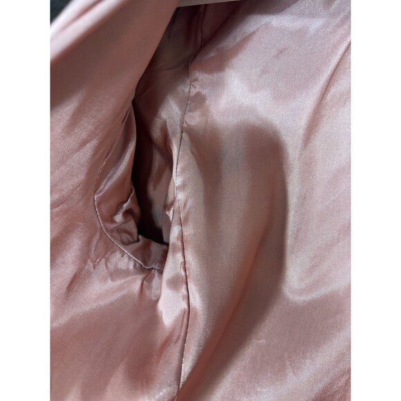 Vtg Michelle Wool Blend Rabbit Fur Trim Double Breasted Peacoat Retro Glam Sz S - Picture 8 of 14